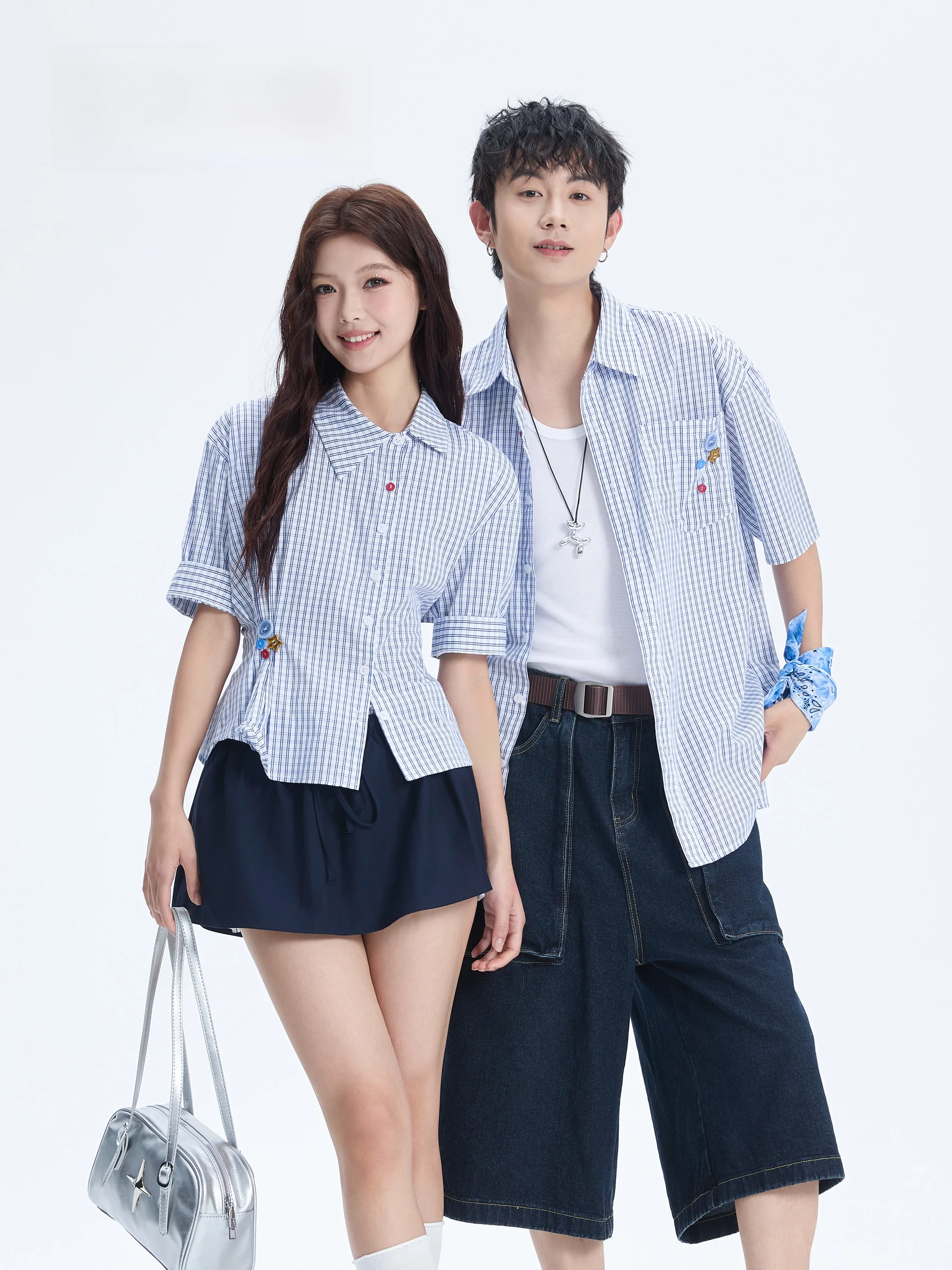 Casual Striped Short Sleeve Shirt Couple Matching Cotton Breathable Slim Fit Shirt Men Women Summer New Style Tryforlove
Casual Striped Short Sleeve Shirt Couple Matching Cotton Breathable Slim Fit Shirt Men Women Summer New Style Tryforlove