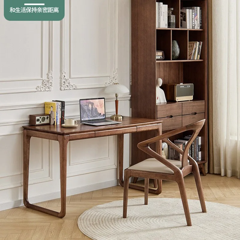 All solid wood desk black walnut desk drawer computer bedroom student writing desk
All solid wood desk black walnut desk drawer computer bedroom student writing desk