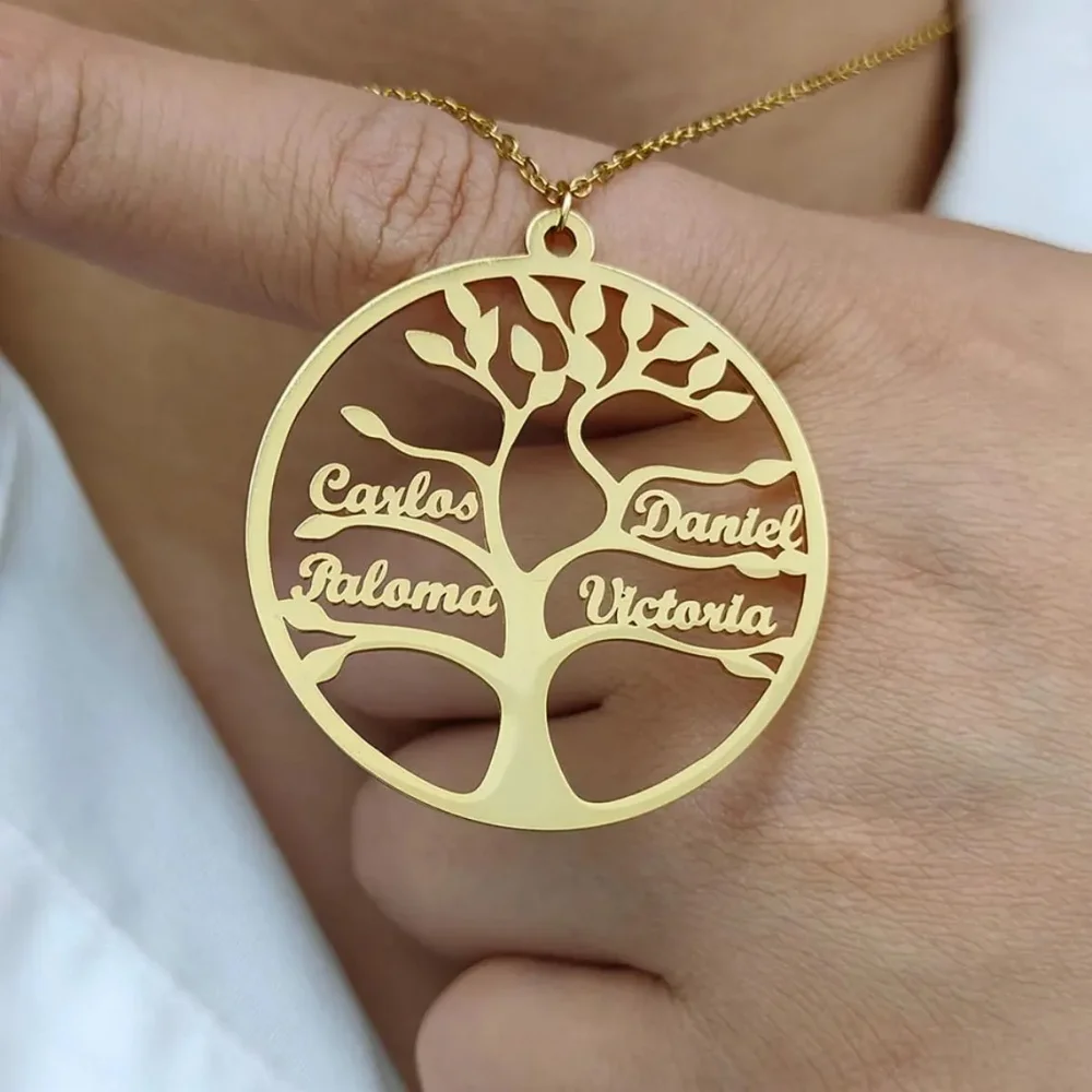 Custom Round Tree Name Necklace Personalized Family Nameplate Necklace Stainless Steel Jewelry Gifts For Mom Sister Grandma
Custom Round Tree Name Necklace Personalized Family Nameplate Necklace Stainless Steel Jewelry Gifts For Mom Sister Grandma