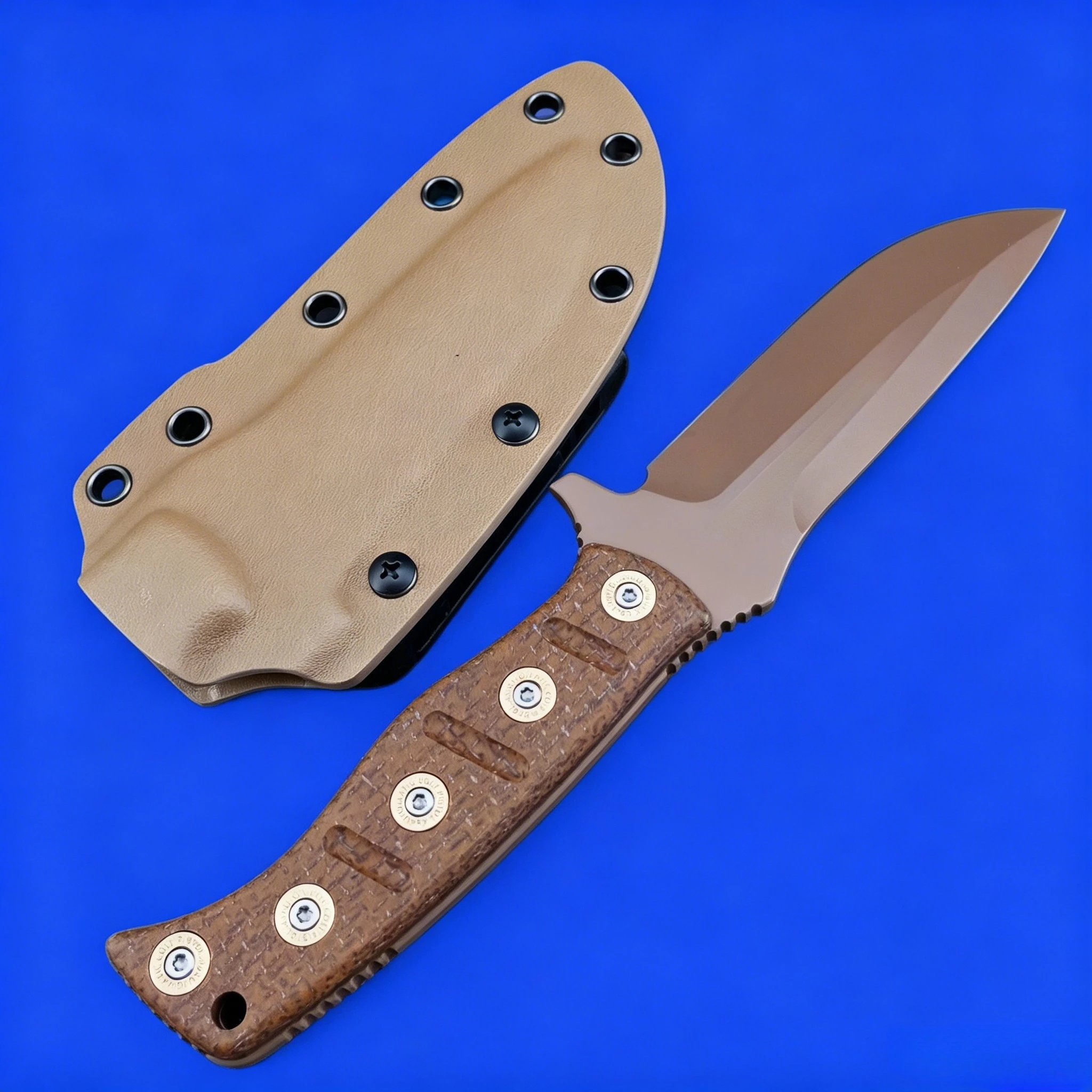 Heavy-Duty Outdoor Fixed-Blade Knife with D2 Steel Blade and Desert-Colored Micarta Handle—Jungle Camping Cutting with Sheath
Heavy-Duty Outdoor Fixed-Blade Knife with D2 Steel Blade and Desert-Colored Micarta Handle—Jungle Camping Cutting with Sheath