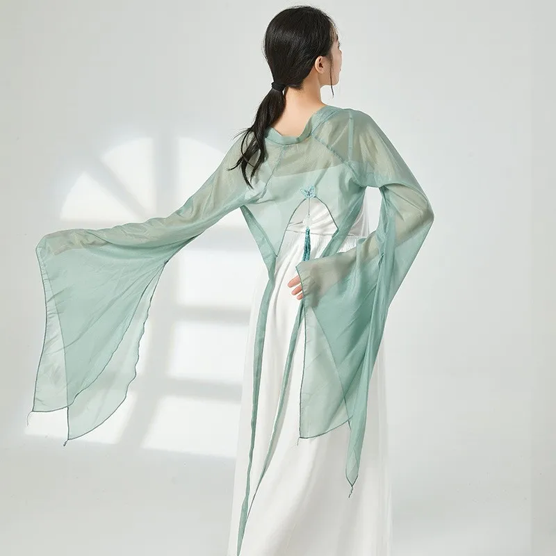 Classical dance clothes female body rhyme streamer top horn sleeves elegant gauze clothes Chinese dance practice clothes
Classical dance clothes female body rhyme streamer top horn sleeves elegant gauze clothes Chinese dance practice clothes