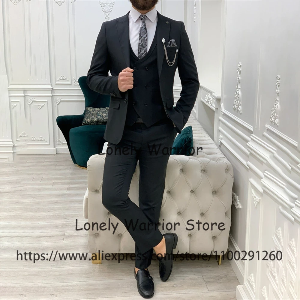Classic Black Mens Suit Slim Fit Formal Business Blazer Wedding Groom Tuxedo Banquet 3 Piece Set Costume Homme Jacket Vest Pants
Classic Black Mens Suit Slim Fit Formal Business Blazer Wedding Groom Tuxedo Banquet 3 Piece Set Costume Homme Jacket Vest Pants