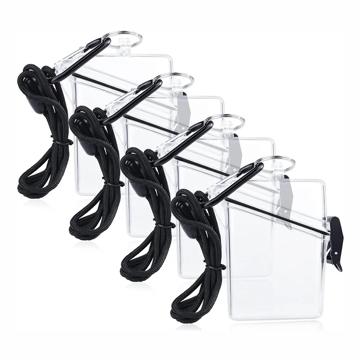 A88M 4 Pack Waterproof Id Card Badge Holder Case with Lanyard, Clear Waterproof Card Holder with Lanyard and Keychain
A88M 4 Pack Waterproof Id Card Badge Holder Case with Lanyard, Clear Waterproof Card Holder with Lanyard and Keychain