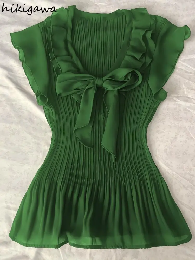 Blusas Mujer De Moda 2022, шифоновые блузки, женская одежда, топы с короткими рукавами и v-образным вырезом, винтажные летние бандажные рубашки с тонкой талией
Blusas Mujer De Moda 2022, шифоновые блузки, женская одежда, топы с короткими рукавами и v-образным вырезом, винтажные летние бандажные рубашки с тонкой талией
