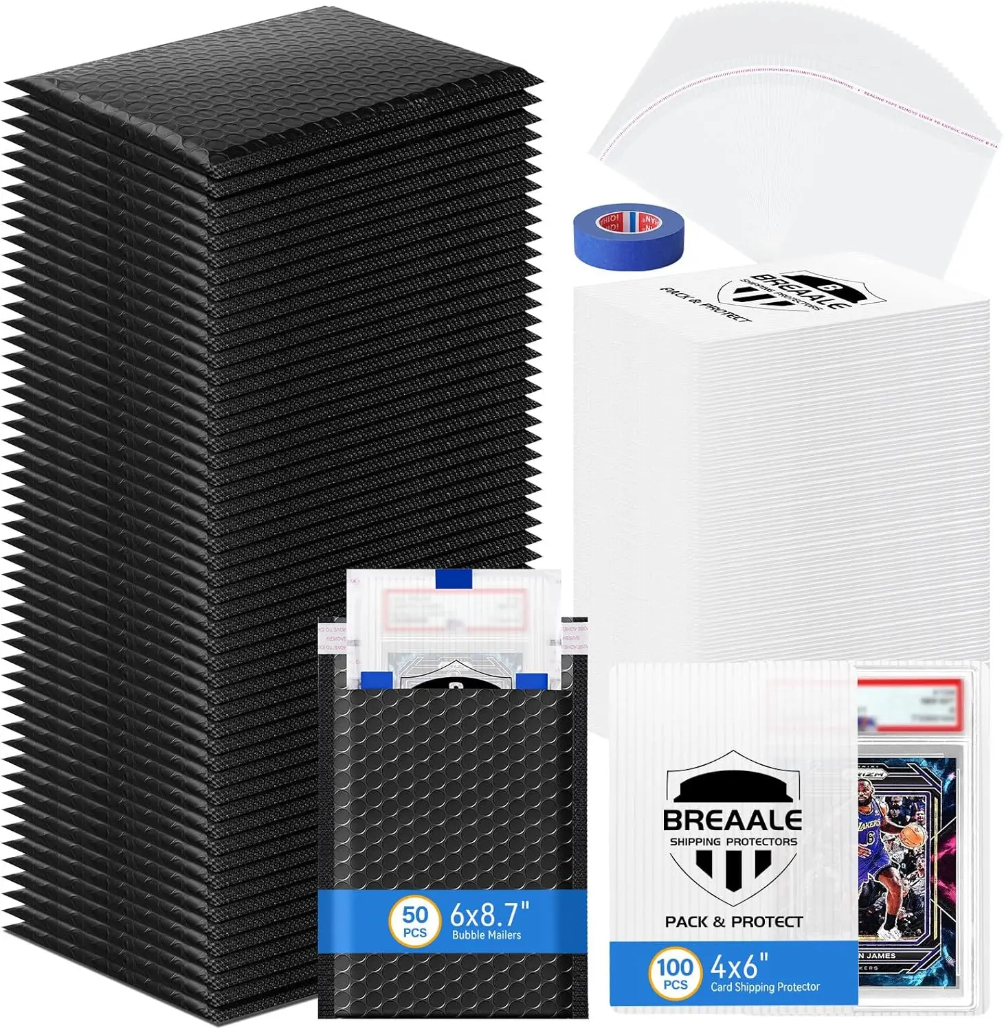 Card Shipping Kit: 100 Protectors, 50 Bubble Mailers, 20M Tape, 50 Bags
Card Shipping Kit: 100 Protectors, 50 Bubble Mailers, 20M Tape, 50 Bags