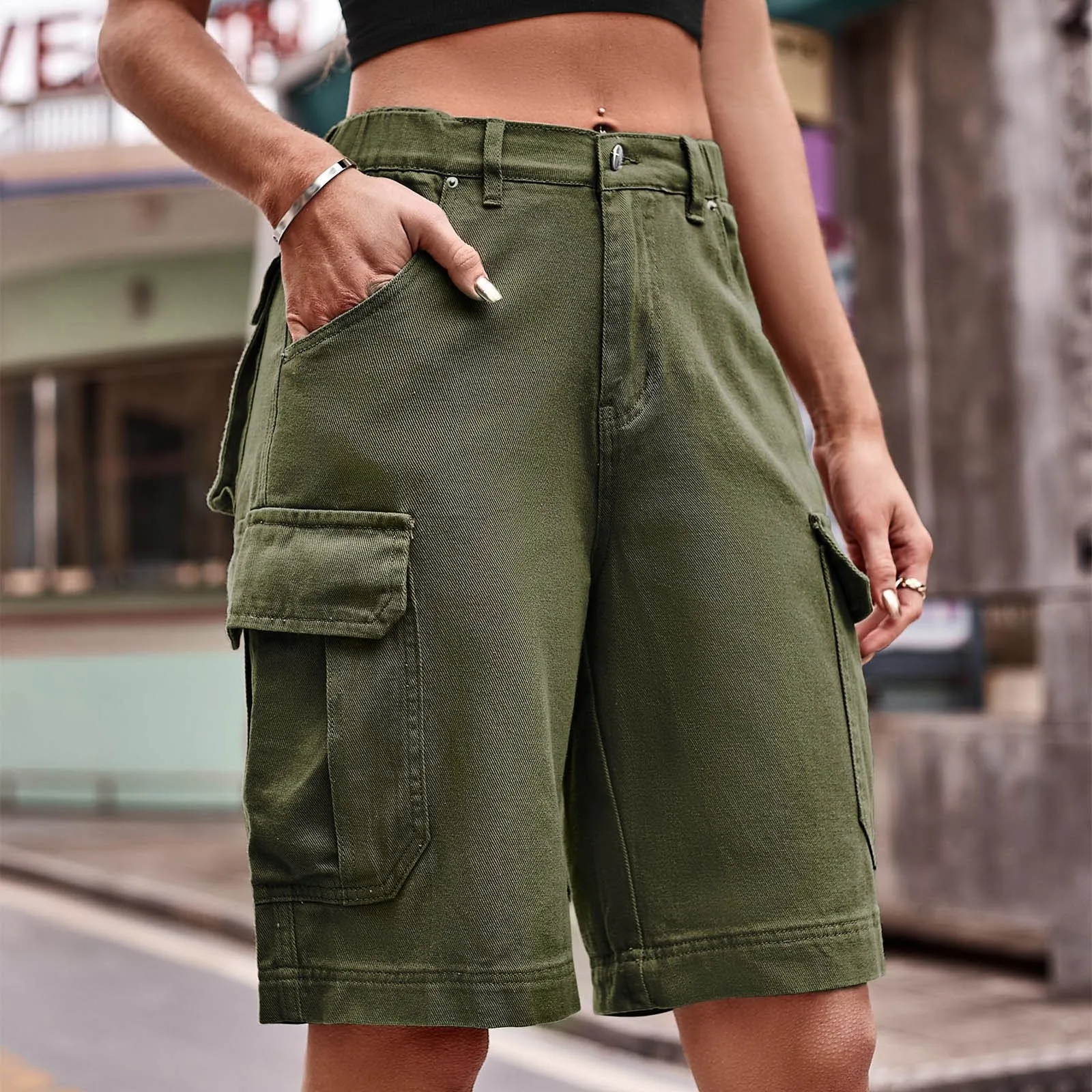 Y2k Cargo Jeans Shorts Big Pockets Army Green Retro Shorts Women Summer Cycling Fashion Streetwear Shorts Grunge Harajuku Jogger
Y2k Cargo Jeans Shorts Big Pockets Army Green Retro Shorts Women Summer Cycling Fashion Streetwear Shorts Grunge Harajuku Jogger