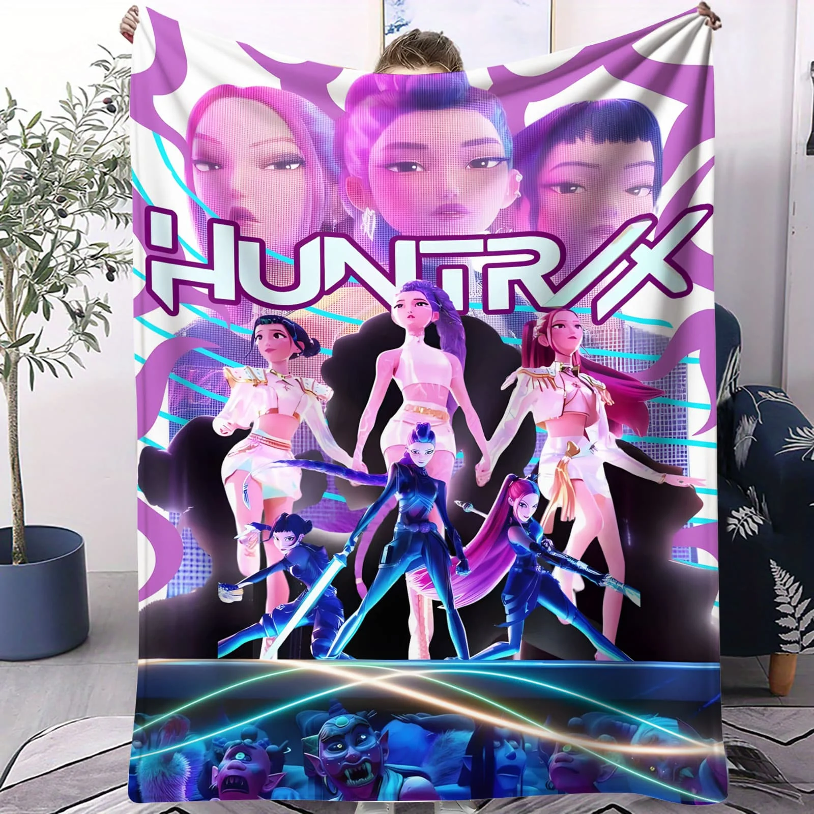 Huntrix K-Pop Fleece Blanket Cosmic Warrior Girl Group Design Soft Throw for Bedroom Sofa Concert Merch Ideal for Pop Fans Teens
Huntrix K-Pop Fleece Blanket Cosmic Warrior Girl Group Design Soft Throw for Bedroom Sofa Concert Merch Ideal for Pop Fans Teens