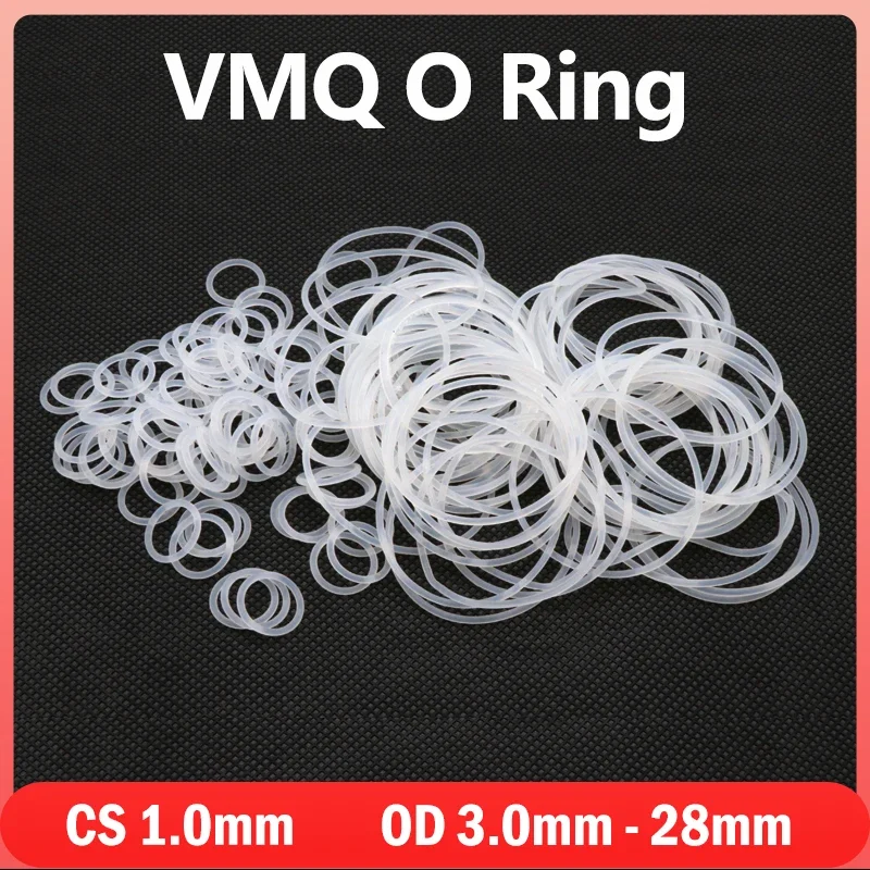 50/100pcs White VMQ O Ring Gasket CS 1mm OD 3mm ~ 28mm Food Grade Rubber Silicone Ring Waterproof Washer Round O Shape
50/100pcs White VMQ O Ring Gasket CS 1mm OD 3mm ~ 28mm Food Grade Rubber Silicone Ring Waterproof Washer Round O Shape