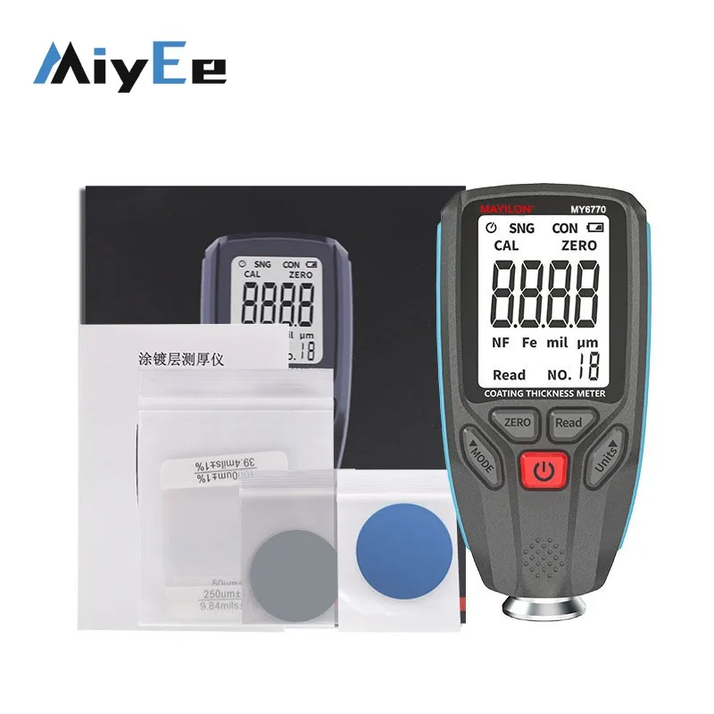 Miyee MY6770 Измеритель толщины автомобильного покрытия Измеритель толщины краски Fe/NFe 0-1300 мкм Тестер
Miyee MY6770 Измеритель толщины автомобильного покрытия Измеритель толщины краски Fe/NFe 0-1300 мкм Тестер