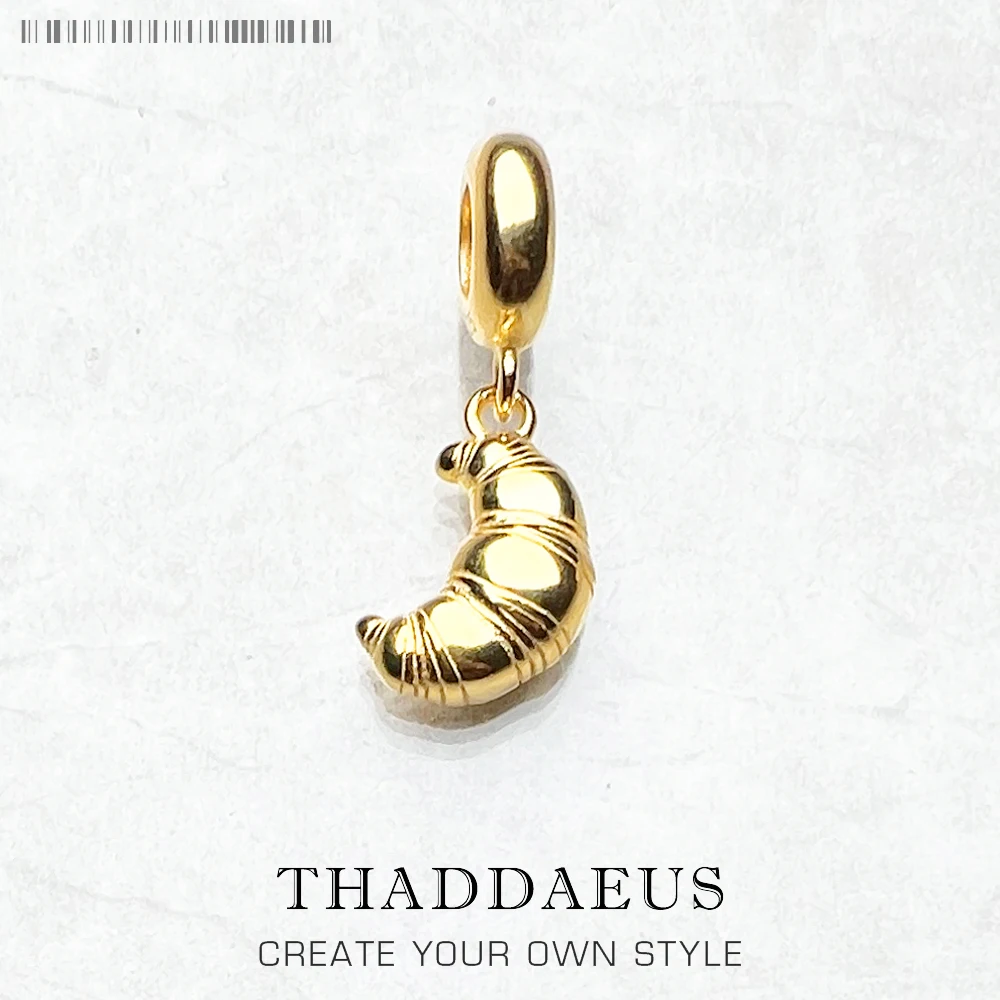 Gold-plated Pendant Croissant Design 925 Sterling Silver Dangle Charm Women Men Trendy Fine Jewelry
Gold-plated Pendant Croissant Design 925 Sterling Silver Dangle Charm Women Men Trendy Fine Jewelry