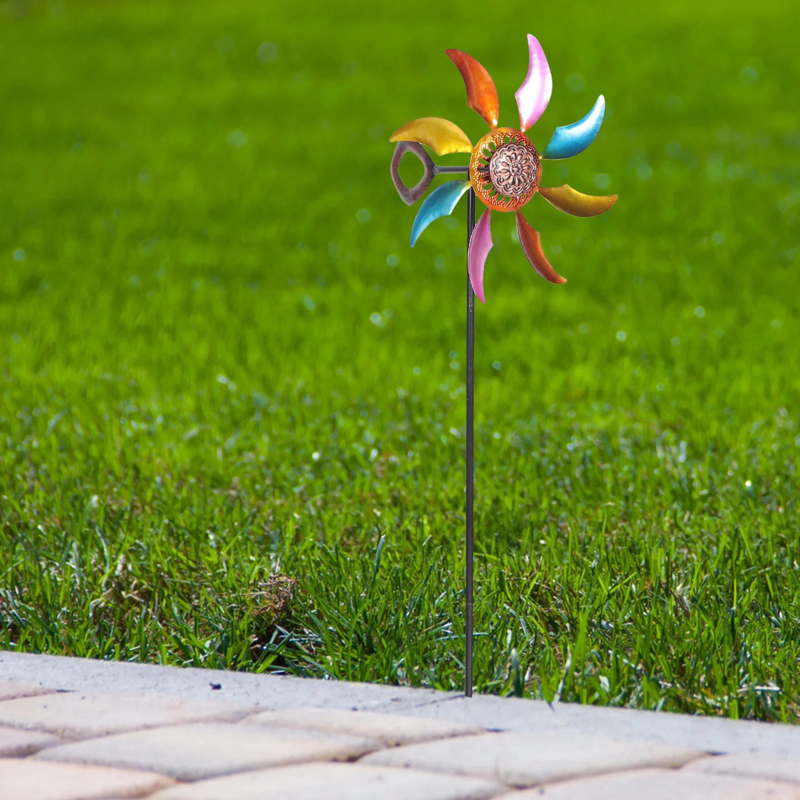 Metal Windmill Decorative Piece Wrought Iron Garden Windmill Yard Spinners Colored Large Pinwheel Outdoor Decor L nament
Metal Windmill Decorative Piece Wrought Iron Garden Windmill Yard Spinners Colored Large Pinwheel Outdoor Decor L nament