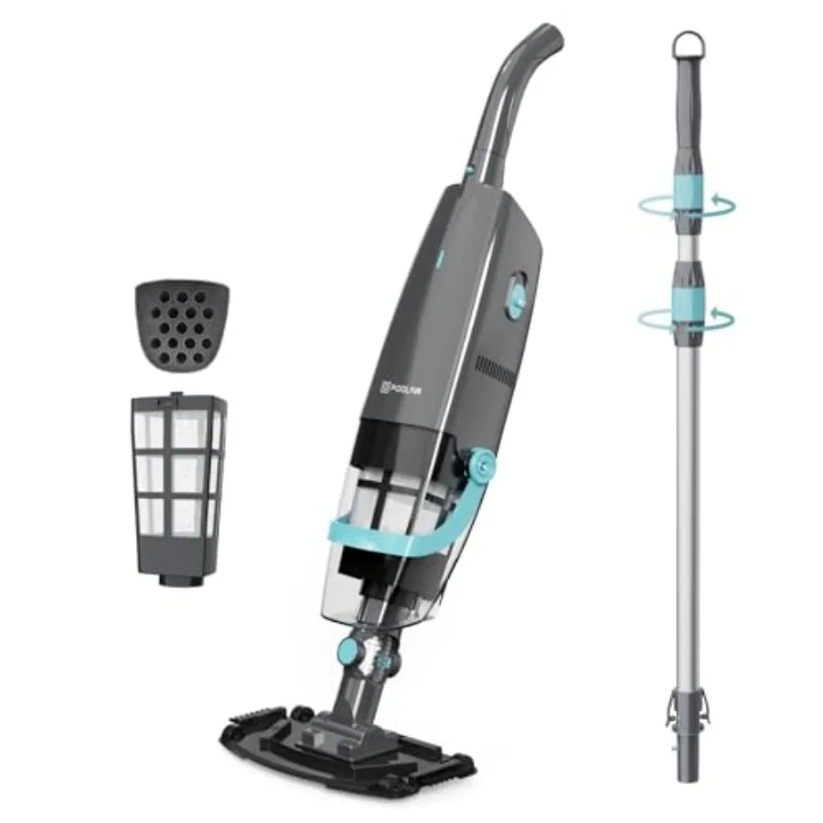 Cordless Handheld Pool Vacuum for above ground pools spas hot tubs; ABS plastic; black; rechargeable with 18.5 Gal/Min suction
Cordless Handheld Pool Vacuum for above ground pools spas hot tubs; ABS plastic; black; rechargeable with 18.5 Gal/Min suction