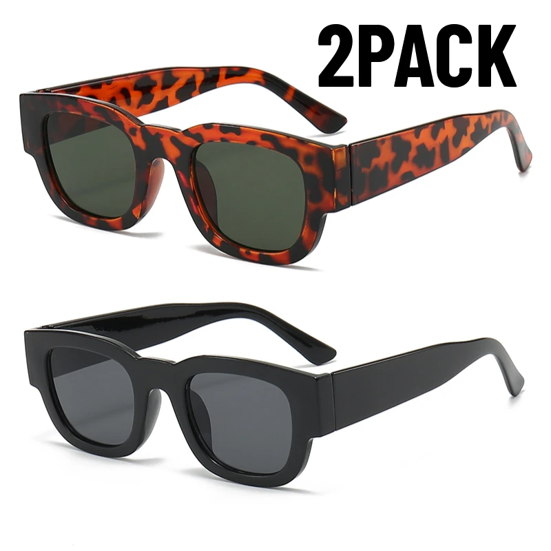 2PCS New Fashion Small Rectangle Sunglasses Men Women Wide Leg Glasses Outdoor Travel Shades Vintage Shades UV400 Gafas De Sol
2PCS New Fashion Small Rectangle Sunglasses Men Women Wide Leg Glasses Outdoor Travel Shades Vintage Shades UV400 Gafas De Sol