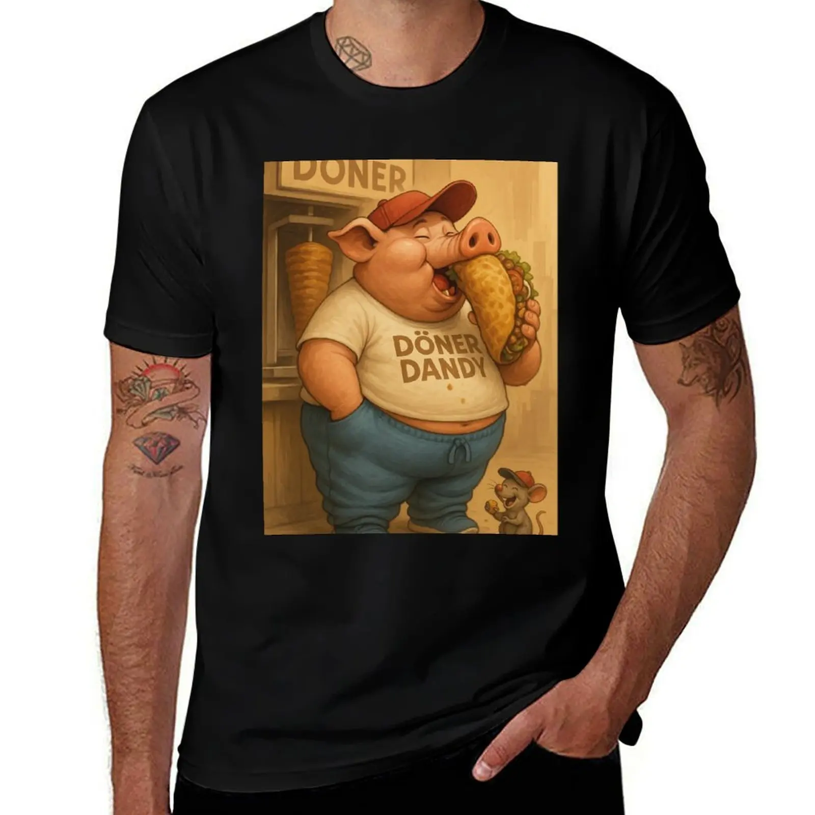 Funny pig eating kebab T-Shirt plain Blouse blue archive mens cotton t shirts
Funny pig eating kebab T-Shirt plain Blouse blue archive mens cotton t shirts