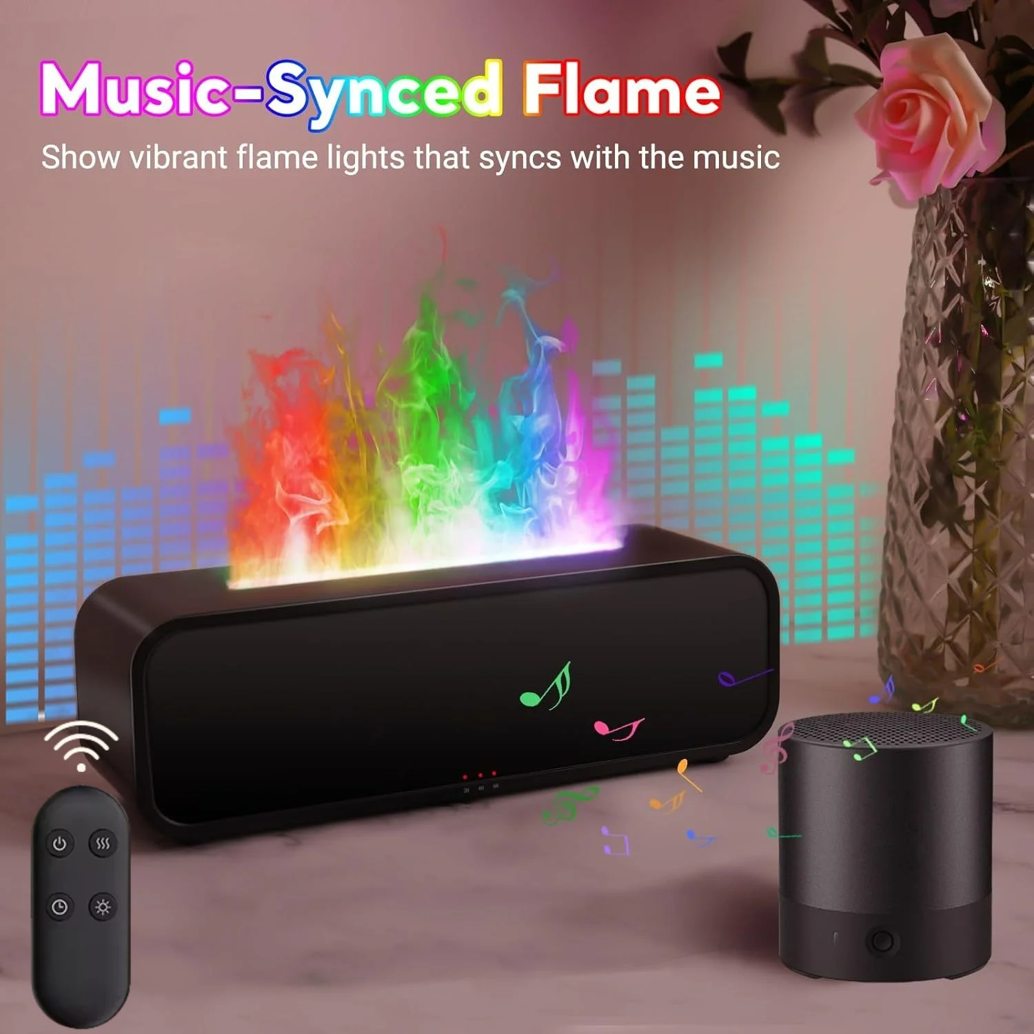 Увлажнитель-аромадиффузор 250 мл с имитацией пламени, пультом ДУ, 7-цветной подсветкой, таймером, бесшумный, для дома
Увлажнитель-аромадиффузор 250 мл с имитацией пламени, пультом ДУ, 7-цветной подсветкой, таймером, бесшумный, для дома