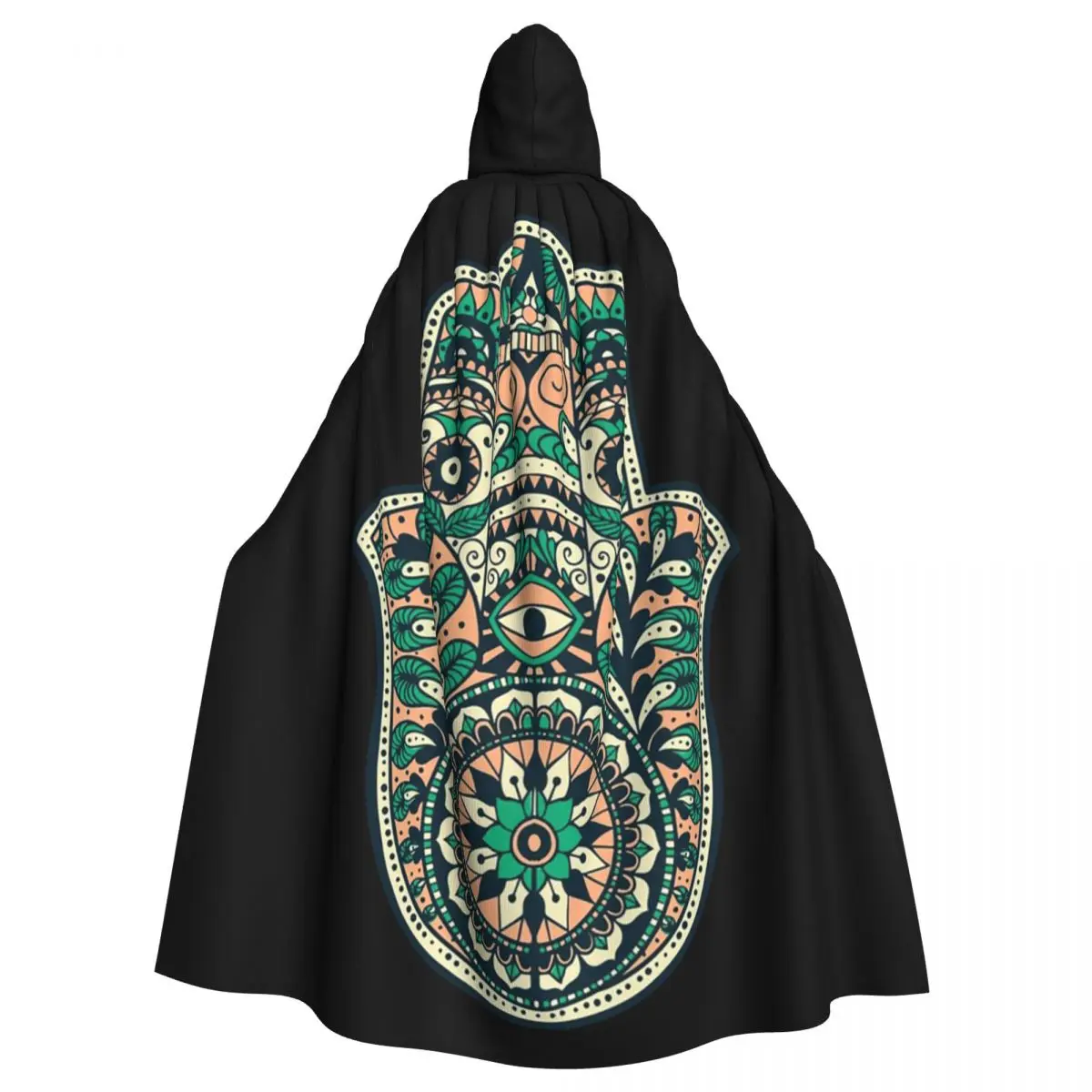 Hamsa Hand Long Hooded Cloak Witch Medieval Costume Cosplay Cape HalloweenCoat Adult Unisex
Hamsa Hand Long Hooded Cloak Witch Medieval Costume Cosplay Cape HalloweenCoat Adult Unisex