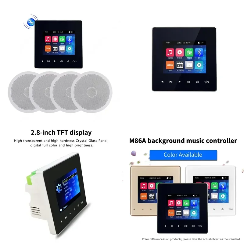【CHIMU HOME】 Mini Bluetooth Wall Amplifier for Smart Home Audio 4x20W Stereo Sound Music Panel PA System Loudspeaker Ceiling
【CHIMU HOME】 Mini Bluetooth Wall Amplifier for Smart Home Audio 4x20W Stereo Sound Music Panel PA System Loudspeaker Ceiling