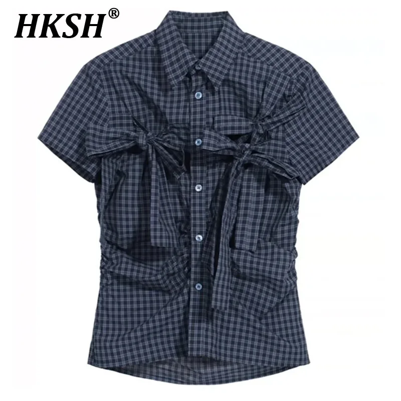 HKSH Summer New Women's Chic High Street Y2K Fashion Bowknot Plaid Shirts Single Breasted Short Sleeved Tops Casual Shirt HK5793
HKSH Summer New Women's Chic High Street Y2K Fashion Bowknot Plaid Shirts Single Breasted Short Sleeved Tops Casual Shirt HK5793