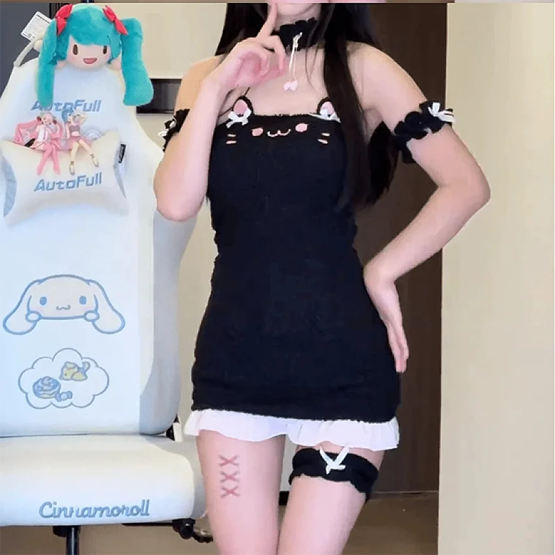 Cat Cute Plush Dress Unifrom Sweetheart Cat Girl Mini Dress Black Nightdress Role Play Backless Underwear Anime Outfit Maid Bow
Cat Cute Plush Dress Unifrom Sweetheart Cat Girl Mini Dress Black Nightdress Role Play Backless Underwear Anime Outfit Maid Bow
