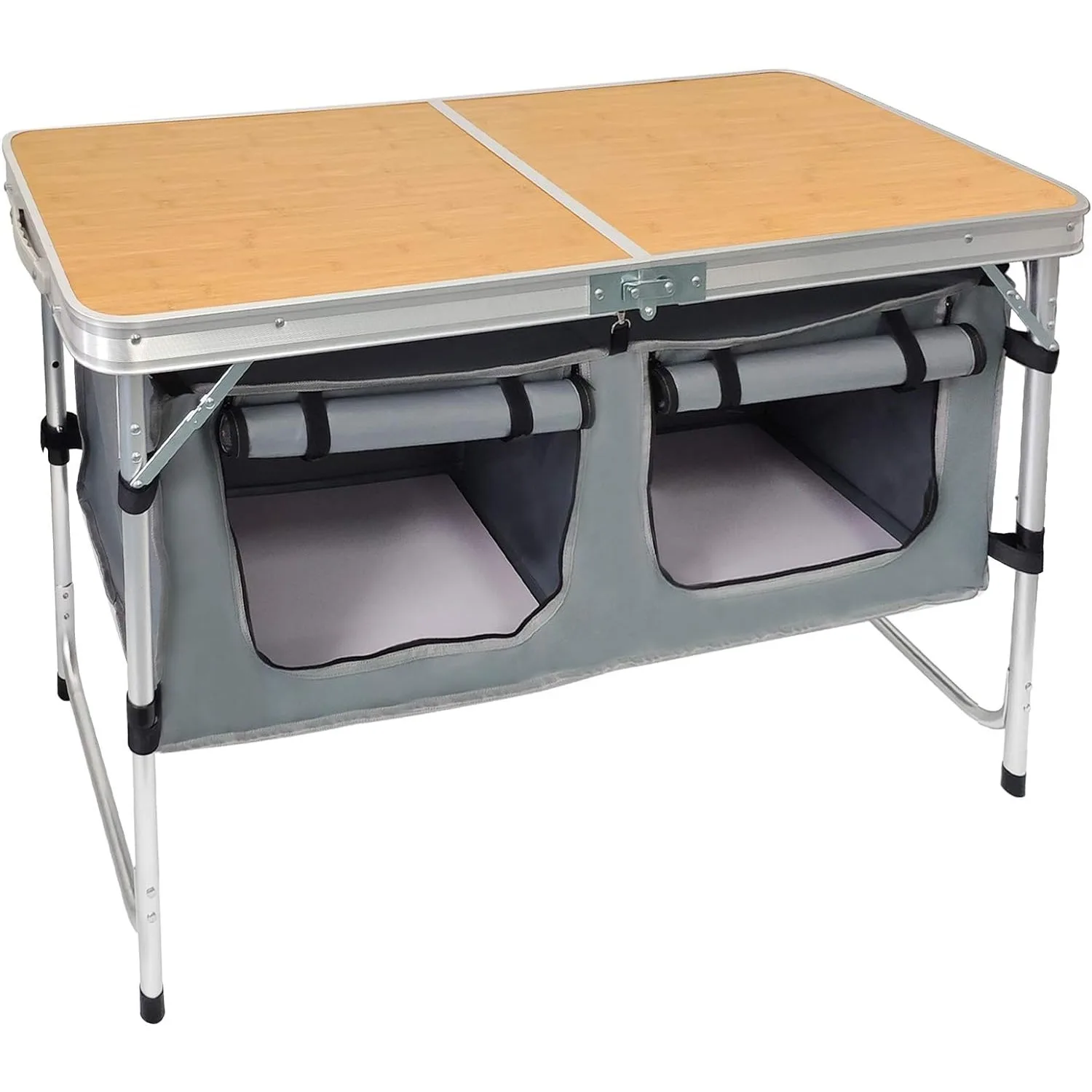 Outdoor Folding Table Aluminum Lightweight Height Adjustable with Storage Organizer for BBQ, Party, Camping
Outdoor Folding Table Aluminum Lightweight Height Adjustable with Storage Organizer for BBQ, Party, Camping