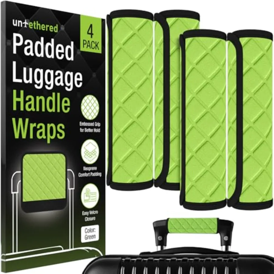 Luggage Handle Wraps Padded Suitcase Handle Covers with Diamond-Grip Design Comfortable Neoprene Travel Handle Wraps for Luggag
Luggage Handle Wraps Padded Suitcase Handle Covers with Diamond-Grip Design Comfortable Neoprene Travel Handle Wraps for Luggag