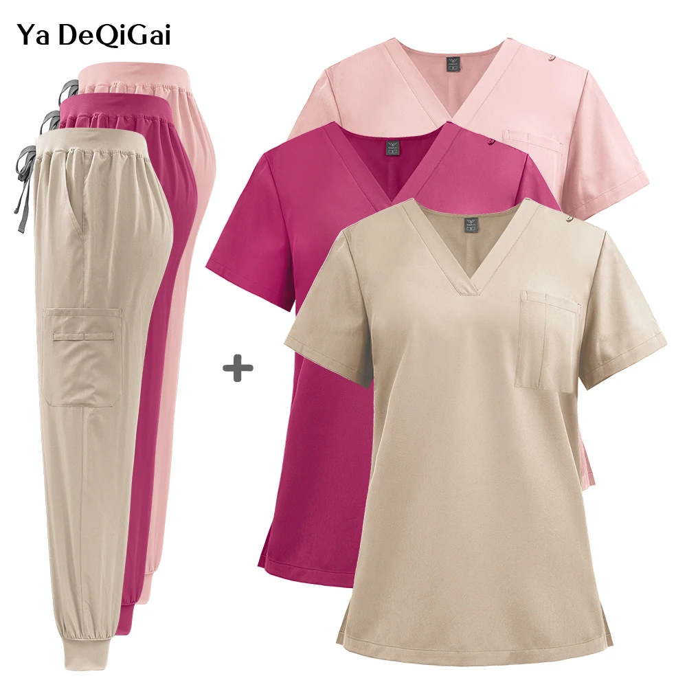 Unisex Jogging Surgical Uniforms Woman Nursing Set V-neck Top Pocket Pant Medical Uniform Dental Clinical Work Suits Beauty Wear
Unisex Jogging Surgical Uniforms Woman Nursing Set V-neck Top Pocket Pant Medical Uniform Dental Clinical Work Suits Beauty Wear