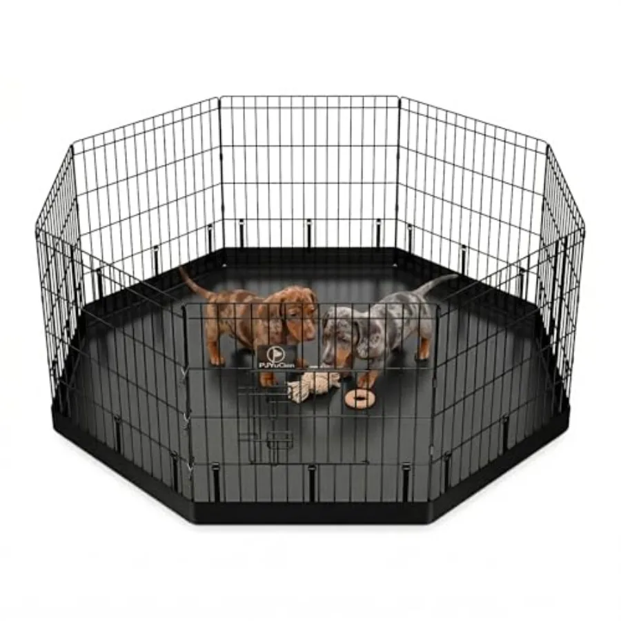 Dog Playpen with Bottom Pad - Metal Foldable Exercise Pen, 24" H x 24" W Indoor Outdoor Pet Fence Puppy Crate Kennel
Dog Playpen with Bottom Pad - Metal Foldable Exercise Pen, 24" H x 24" W Indoor Outdoor Pet Fence Puppy Crate Kennel