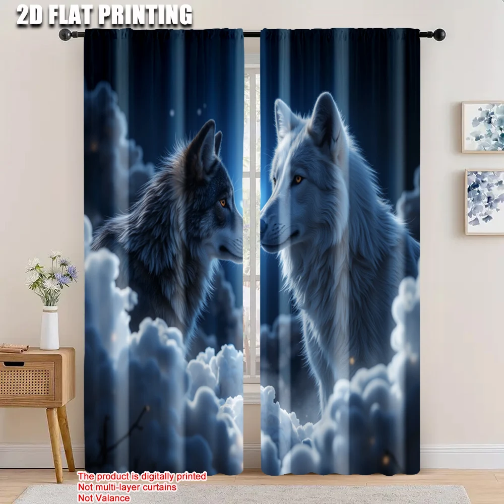 2pcs, 2D flat printing Curtains two wolies Light Filter Party Decorations for bedroom living room decoration
2pcs, 2D flat printing Curtains two wolies Light Filter Party Decorations for bedroom living room decoration