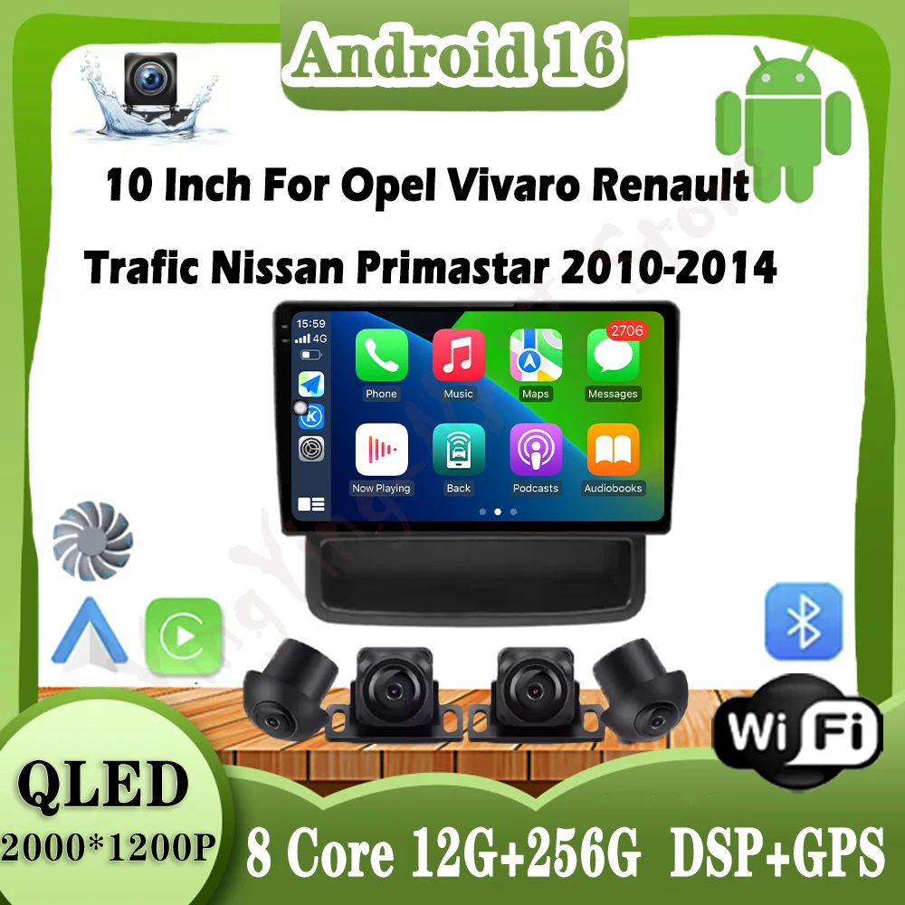 10-дюймовый автомобильный радиоприемник для Opel Vivaro Renault Trafic Nissan Primastar 2010-2014, мультимедийный GPS, беспроводной Carplay GPS RDS BT 4G WIFI
10-дюймовый автомобильный радиоприемник для Opel Vivaro Renault Trafic Nissan Primastar 2010-2014, мультимедийный GPS, беспроводной Carplay GPS RDS BT 4G WIFI