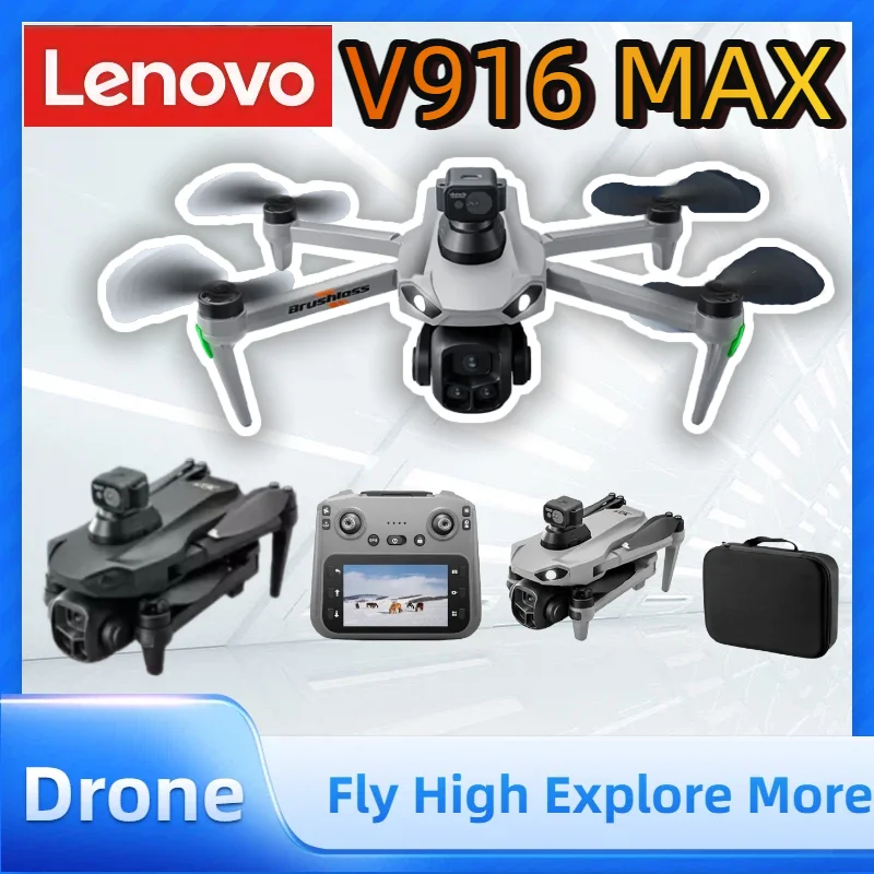 Lenovo V916MAX 8K HD Dual Camera Professional Drone, 5G WiFi FPV Large Screen RC Foldable Quadcopter
Lenovo V916MAX 8K HD Dual Camera Professional Drone, 5G WiFi FPV Large Screen RC Foldable Quadcopter