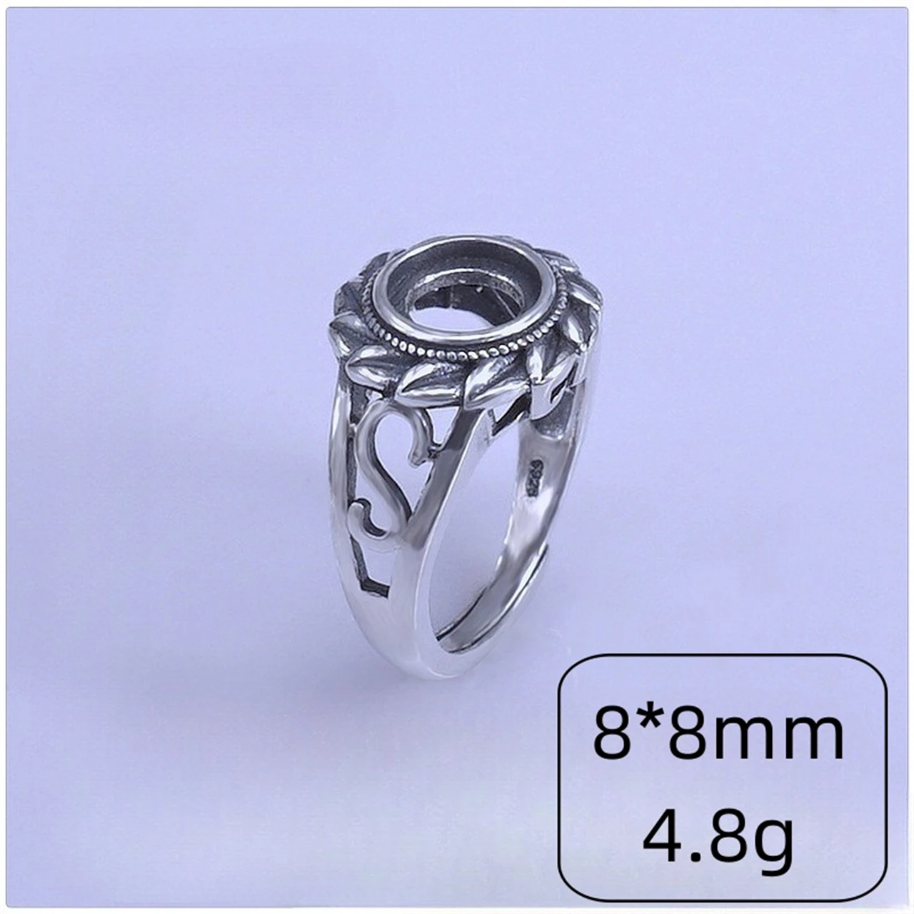 S925 Pure Silver Round 8*8mm Retro Ring Setting With Turquoise Sapphire Women Men's Support Gifts Engagement Jewelry Wholesale
S925 Pure Silver Round 8*8mm Retro Ring Setting With Turquoise Sapphire Women Men's Support Gifts Engagement Jewelry Wholesale