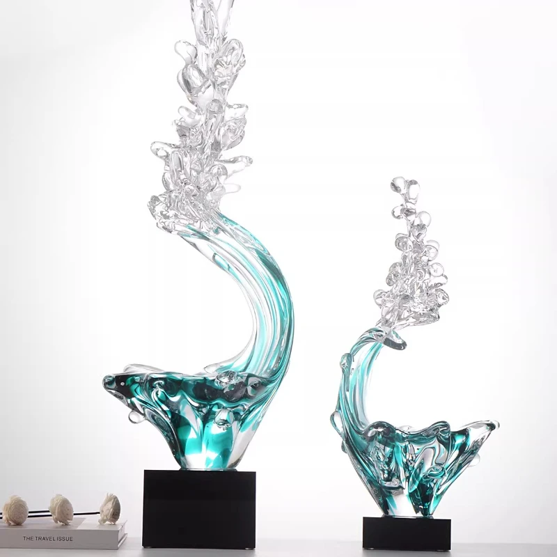 Wind and water make waves, light luxury, simple and high-end glazed ornaments
Wind and water make waves, light luxury, simple and high-end glazed ornaments