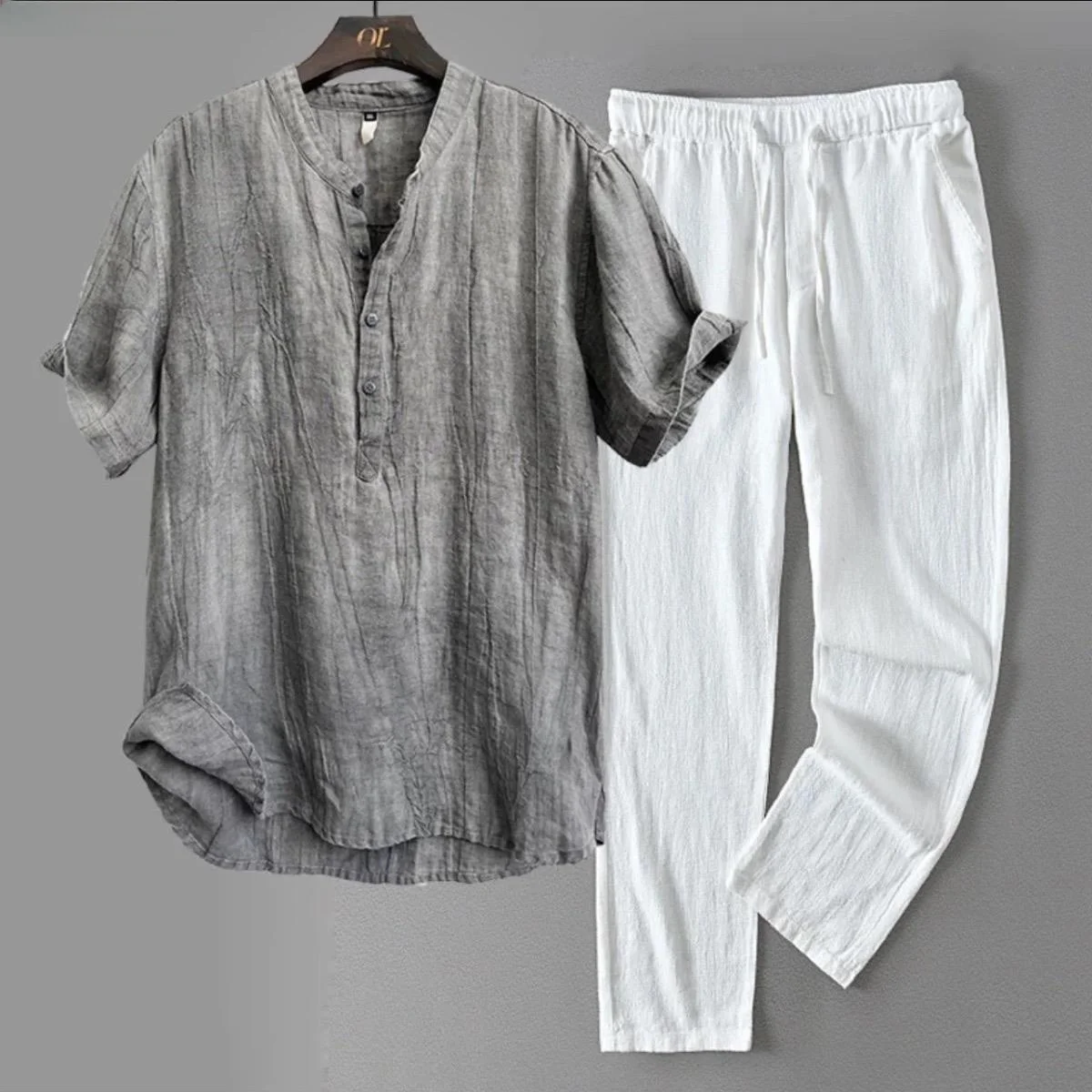 New Chinese Style Cotton Linen Tang Suit Men's Retro Thin Short Sleeve Casual Shirt Two Piece Set Breathable Summer Wear
New Chinese Style Cotton Linen Tang Suit Men's Retro Thin Short Sleeve Casual Shirt Two Piece Set Breathable Summer Wear