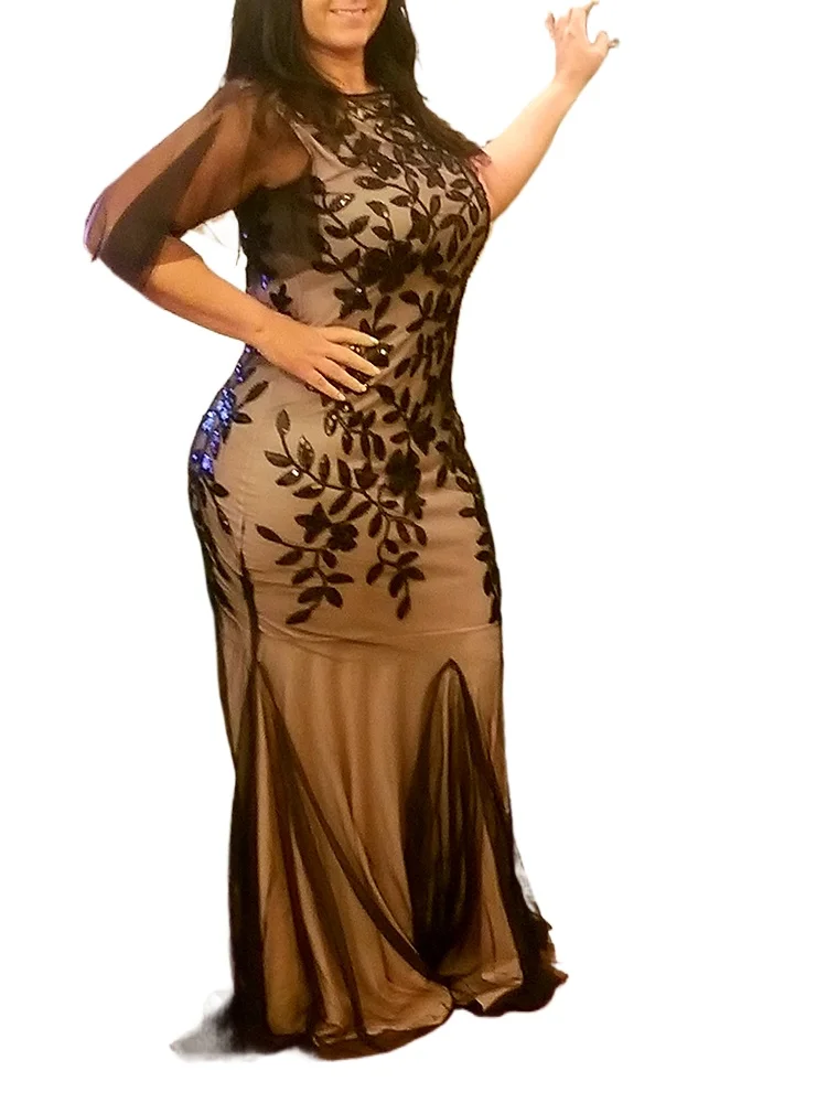 Women O-neck Tulle Embroider Evening Dress Elegant Mermaid Vintage 1920s Party Dress Great Gatsby Mesh Sequin Maxi Long Dress 35
Women O-neck Tulle Embroider Evening Dress Elegant Mermaid Vintage 1920s Party Dress Great Gatsby Mesh Sequin Maxi Long Dress 35