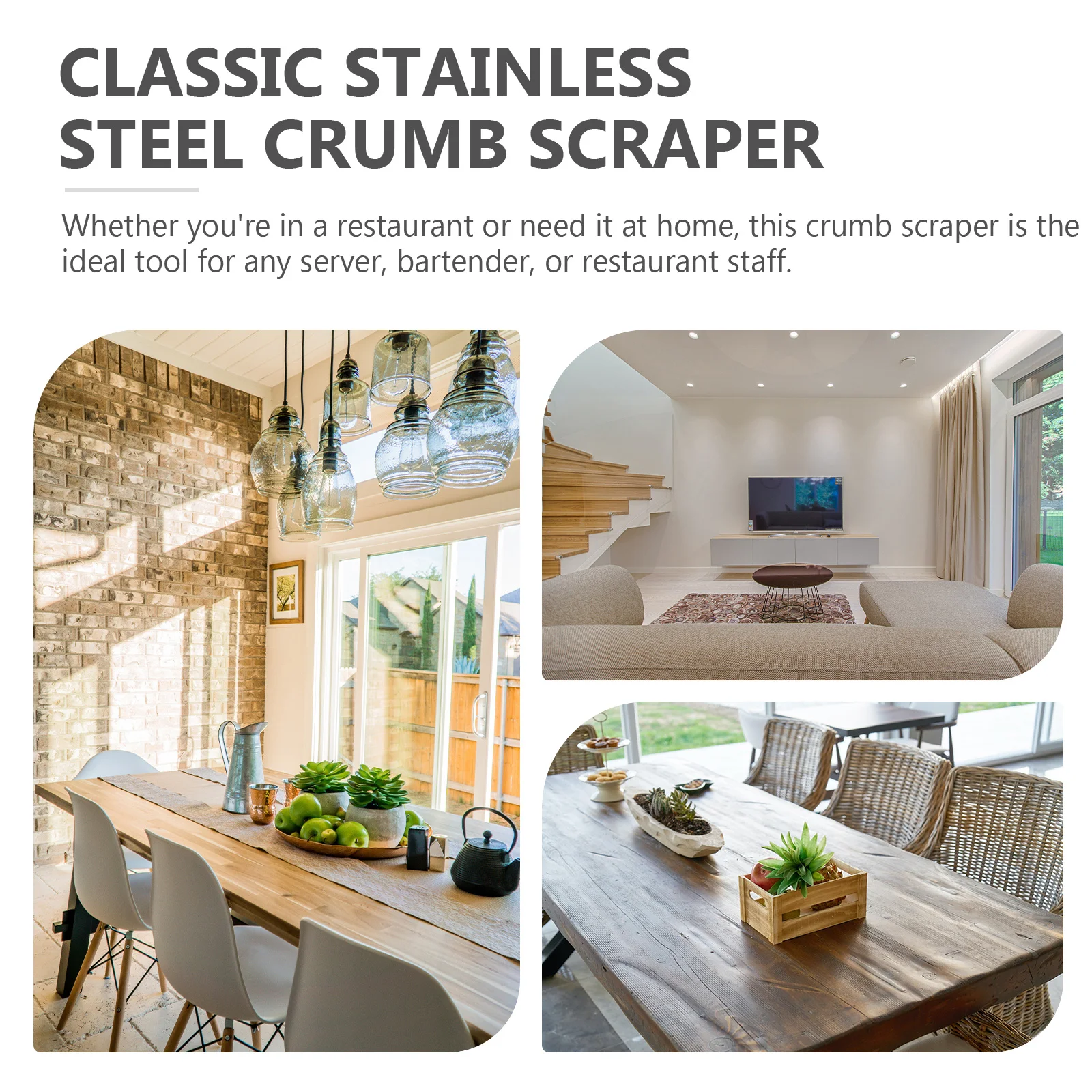 Stainless Steel Bread Scraper 6.3" Lightweight Kitchen Tool Table Crumb Sweeper Dough Scraper For Cake Decorating Coffee
Stainless Steel Bread Scraper 6.3" Lightweight Kitchen Tool Table Crumb Sweeper Dough Scraper For Cake Decorating Coffee