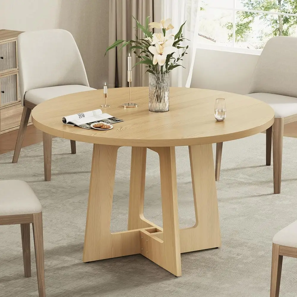 Natural Oak Round Dining Table for 4, Durable Wooden Circle Table with 300lb Capacity, Easy Assembly for Home Kitchen and Living
Natural Oak Round Dining Table for 4, Durable Wooden Circle Table with 300lb Capacity, Easy Assembly for Home Kitchen and Living