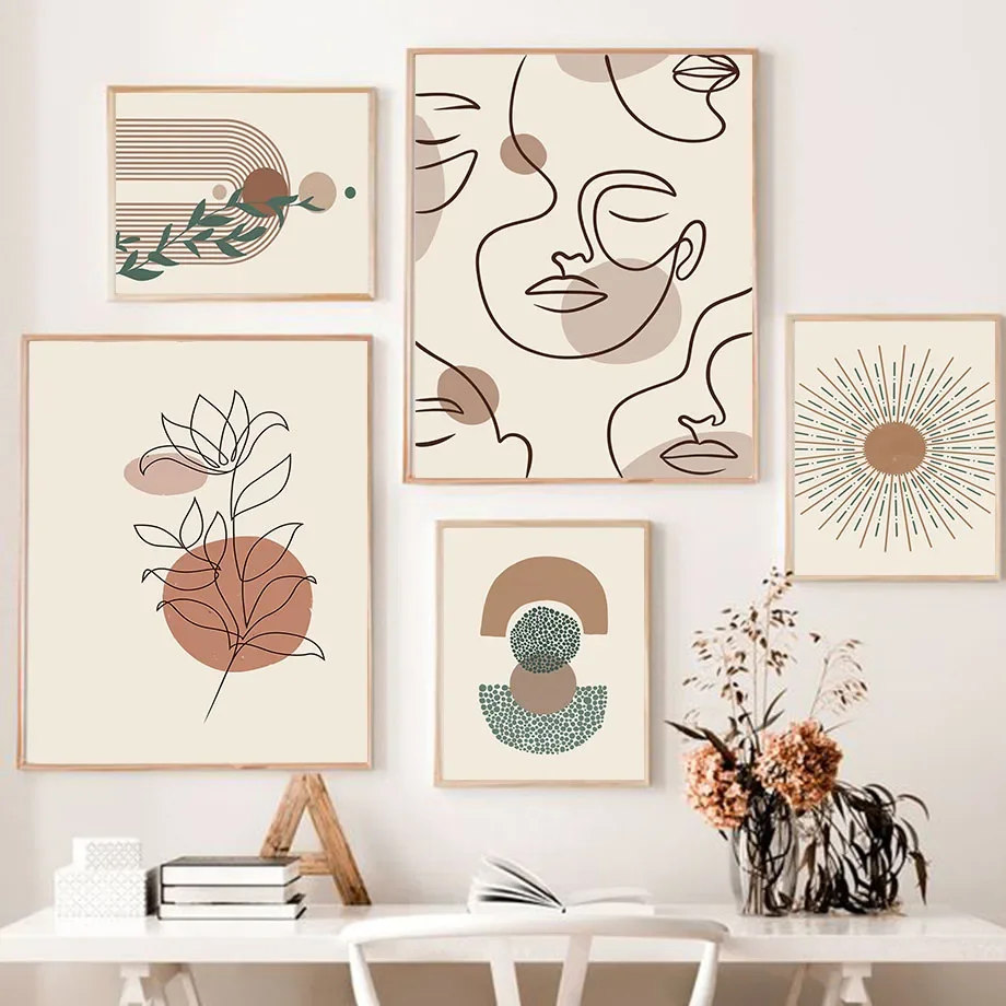 Boho Abstract Posters Minimalist Geometry Lines Woman Face Leaves Wall Art Print Canvas Painting Wall Picture Living Room Decor
Boho Abstract Posters Minimalist Geometry Lines Woman Face Leaves Wall Art Print Canvas Painting Wall Picture Living Room Decor