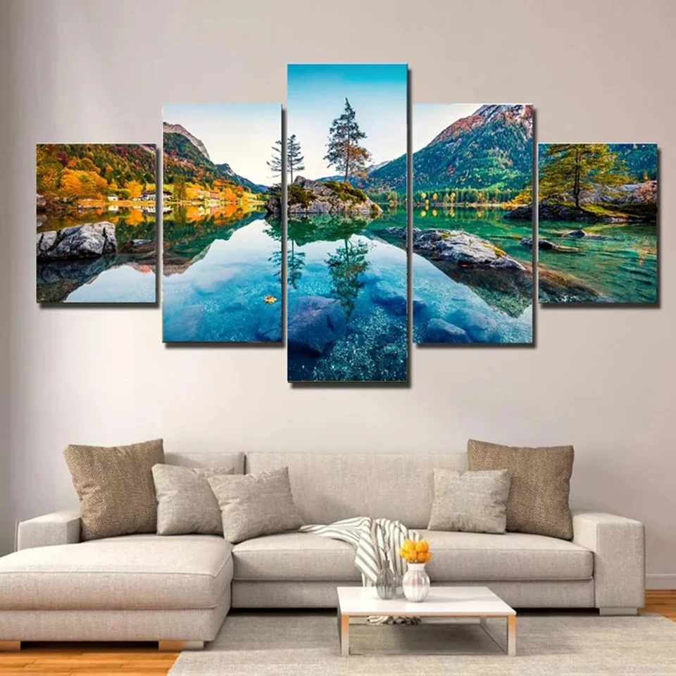 DIY Diamond Painting New lake tree mountain Diamond Embroidery 5 pcs Mosaic Cross Stitch Kits Multi linked painting decor 001
DIY Diamond Painting New lake tree mountain Diamond Embroidery 5 pcs Mosaic Cross Stitch Kits Multi linked painting decor 001