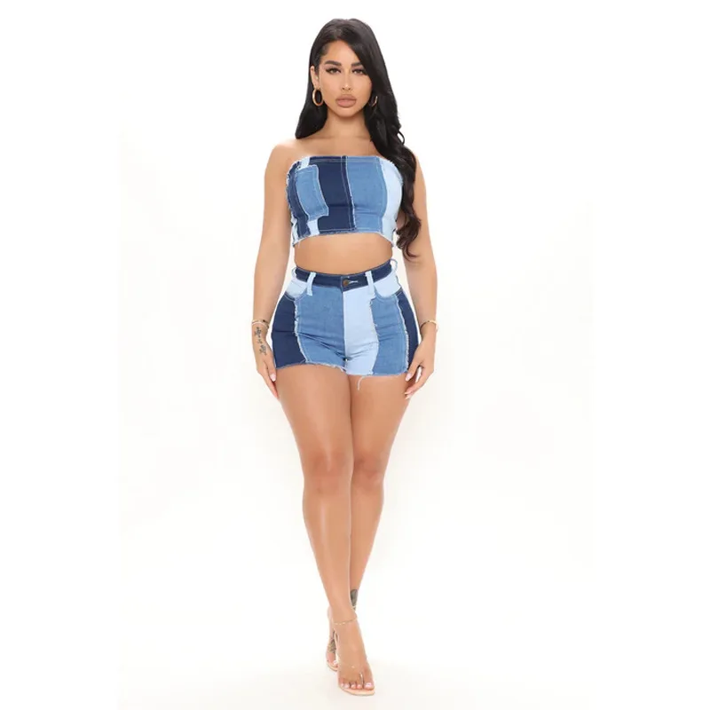 2022 Summer New High Waist Stitching Denim Shorts For Women Fashion Raw Edge High Elasticity Skinny Sexy Jeans Shorts XS-2XL
2022 Summer New High Waist Stitching Denim Shorts For Women Fashion Raw Edge High Elasticity Skinny Sexy Jeans Shorts XS-2XL