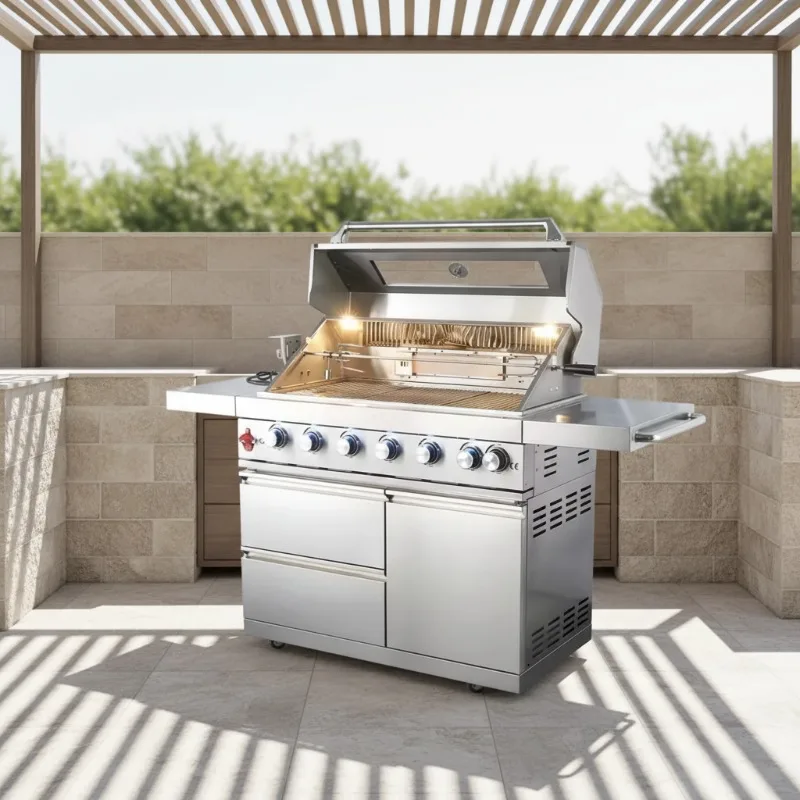【Popular】Hot Selling Outdoor BBQ Grill Machine Stainless Steel/Black Color Barbecue 6 Burners Easily Cleaned Fit Restaurant
【Popular】Hot Selling Outdoor BBQ Grill Machine Stainless Steel/Black Color Barbecue 6 Burners Easily Cleaned Fit Restaurant