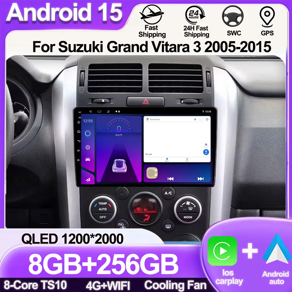 For Suzuki Grand Vitara 3 2005-2015 Android 15 Car Radio Multimedia Player Navigation Stereo Carplay Audio Head Unit DVD no 2Din
For Suzuki Grand Vitara 3 2005-2015 Android 15 Car Radio Multimedia Player Navigation Stereo Carplay Audio Head Unit DVD no 2Din