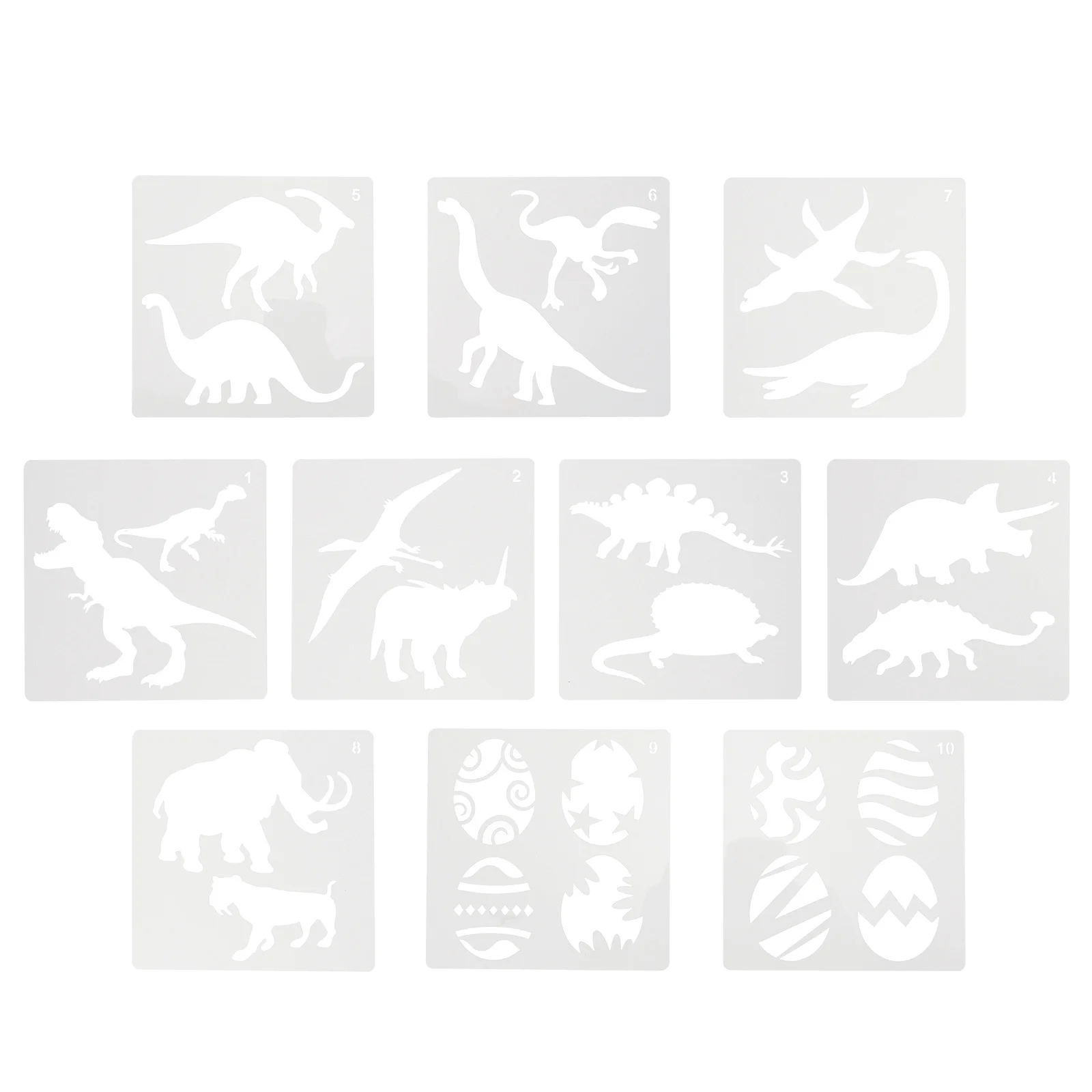 10Pcs Dinosaur Craft Stencils Reusable Painting Templates for Kids DIY Drawing Art Projects Safe Easy Clean Educational
10Pcs Dinosaur Craft Stencils Reusable Painting Templates for Kids DIY Drawing Art Projects Safe Easy Clean Educational