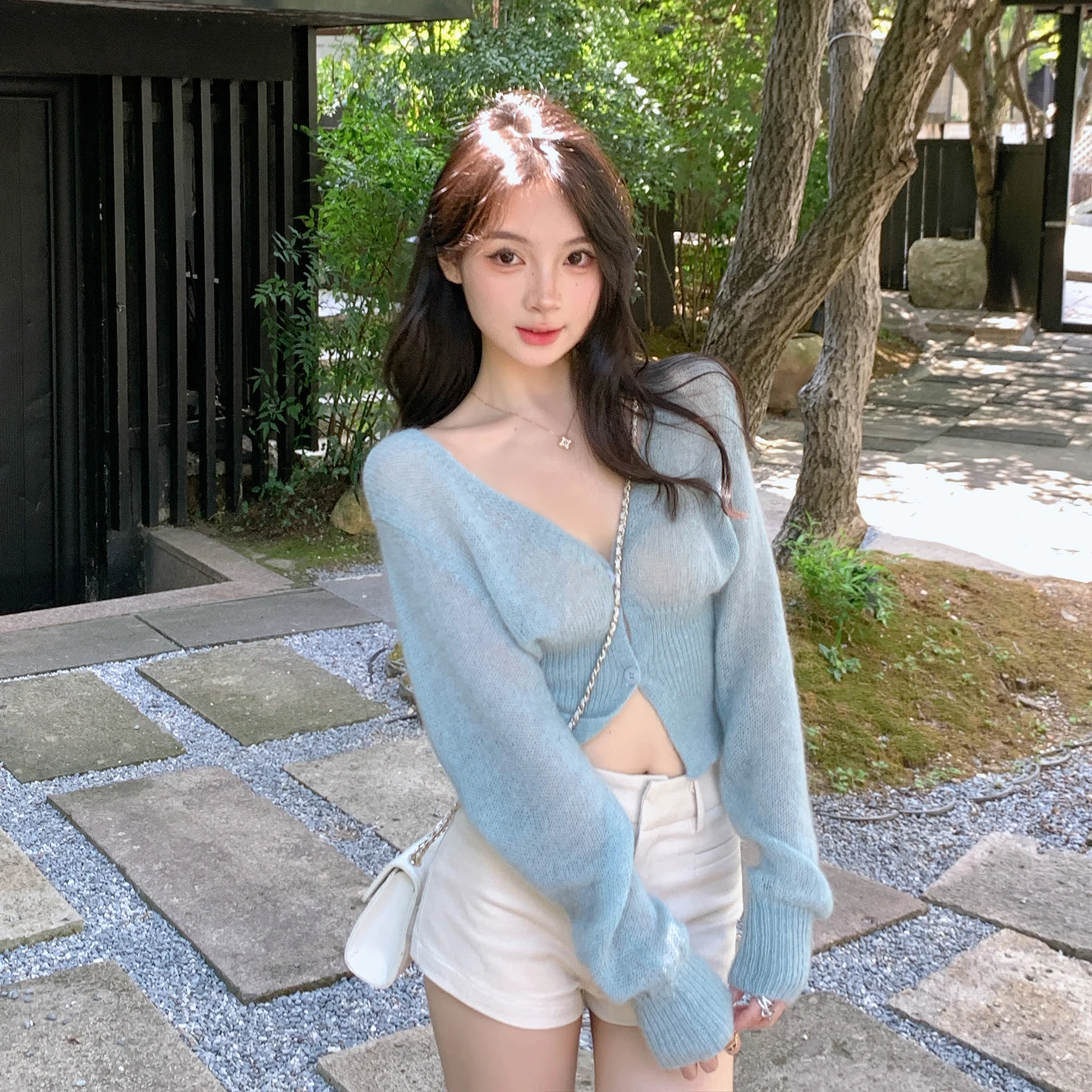 Blue Wool And Camere Blend Sweater Cardigan Women's Early Spring Pure Desire Sle Loose Fit V-Ne ort Length Long Sve
Blue Wool And Camere Blend Sweater Cardigan Women's Early Spring Pure Desire Sle Loose Fit V-Ne ort Length Long Sve