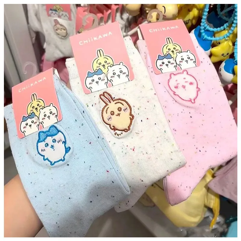 Аниме мультфильм Chiikawas Usagi серия Hachiware Симпатичные хлопковые носки Kawaii дышащие удобные трикотажные женские подарки
Аниме мультфильм Chiikawas Usagi серия Hachiware Симпатичные хлопковые носки Kawaii дышащие удобные трикотажные женские подарки
