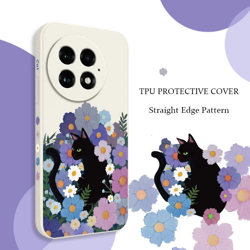 Colorful Floral Cat Phone Case For Oneplus 13 13R 12 12R 11 11R 10 10R 10T 9R 9RT 9 8T 8 7 7T Pro Liquid Silicone Cover
Colorful Floral Cat Phone Case For Oneplus 13 13R 12 12R 11 11R 10 10R 10T 9R 9RT 9 8T 8 7 7T Pro Liquid Silicone Cover
