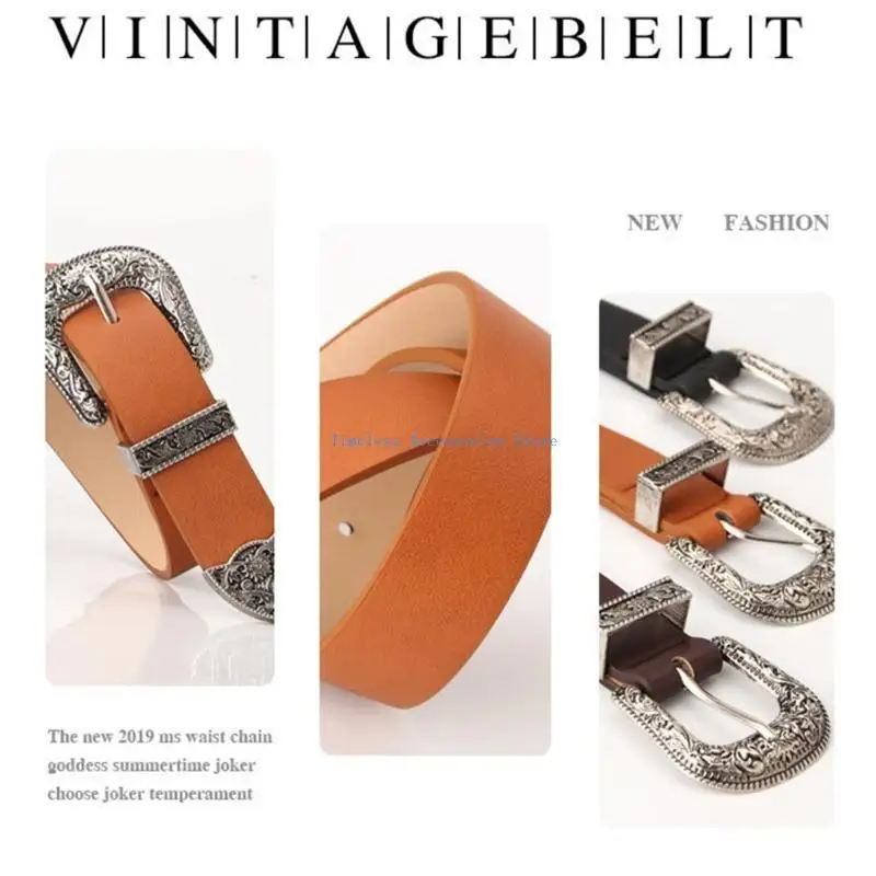 97QE Women Carve Buckle Belt Cowgirl Waist Belt Wide Belt Retro Female Clothing Accessory Teens Girl Lady Belt Casual Dressup
97QE Women Carve Buckle Belt Cowgirl Waist Belt Wide Belt Retro Female Clothing Accessory Teens Girl Lady Belt Casual Dressup