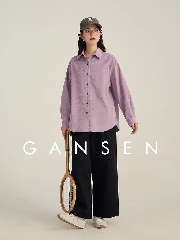 Gansen Pure Cotton Long Sve irt Women's Casual Versatile Layering Design Simple Korean Sle Button up Top
Gansen Pure Cotton Long Sve irt Women's Casual Versatile Layering Design Simple Korean Sle Button up Top