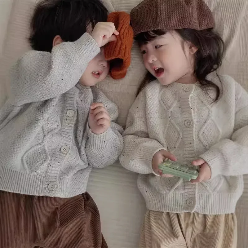Childrens Clothing 2024 Autumn New Knitted Jacket Sweater Korean Abandoned Cute Sweet Knitted Sweater
Childrens Clothing 2024 Autumn New Knitted Jacket Sweater Korean Abandoned Cute Sweet Knitted Sweater