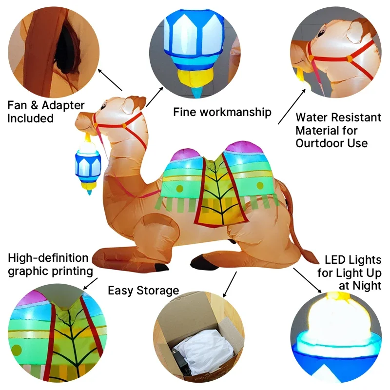 1.8M/6FT Ramadan Mubarak Holiday Diy Decoration Muslim/Islamic Eid Built-in LED Lights Inflatable Model Outdoor Party Ornaments
1.8M/6FT Ramadan Mubarak Holiday Diy Decoration Muslim/Islamic Eid Built-in LED Lights Inflatable Model Outdoor Party Ornaments