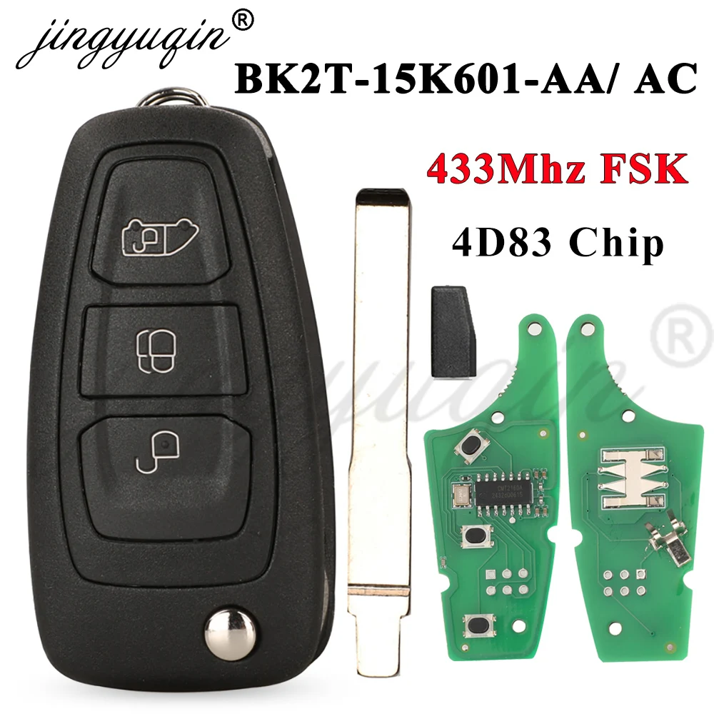 Jingyuqin BK2T-15K601-AA/ AC 434 МГц ASK 4D +(83) чип автомобильные ключи для Ford Tourneo Transit Custom Flip Key Fob Aftermarket
Jingyuqin BK2T-15K601-AA/ AC 434 МГц ASK 4D +(83) чип автомобильные ключи для Ford Tourneo Transit Custom Flip Key Fob Aftermarket